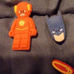 Croc Flash/ Batman jibitz shoe charm bundle